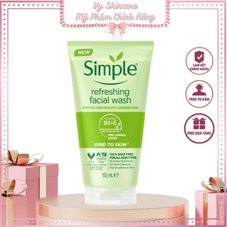 Sữa rửa mặt Simple giúp da sạch thoáng & không chứa xà phòng 150ml (Mẫu mới)
