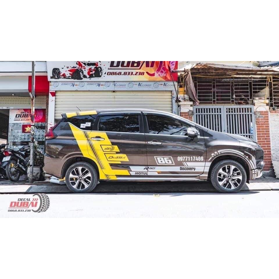 Tem sườn xe xpander nâu vàng