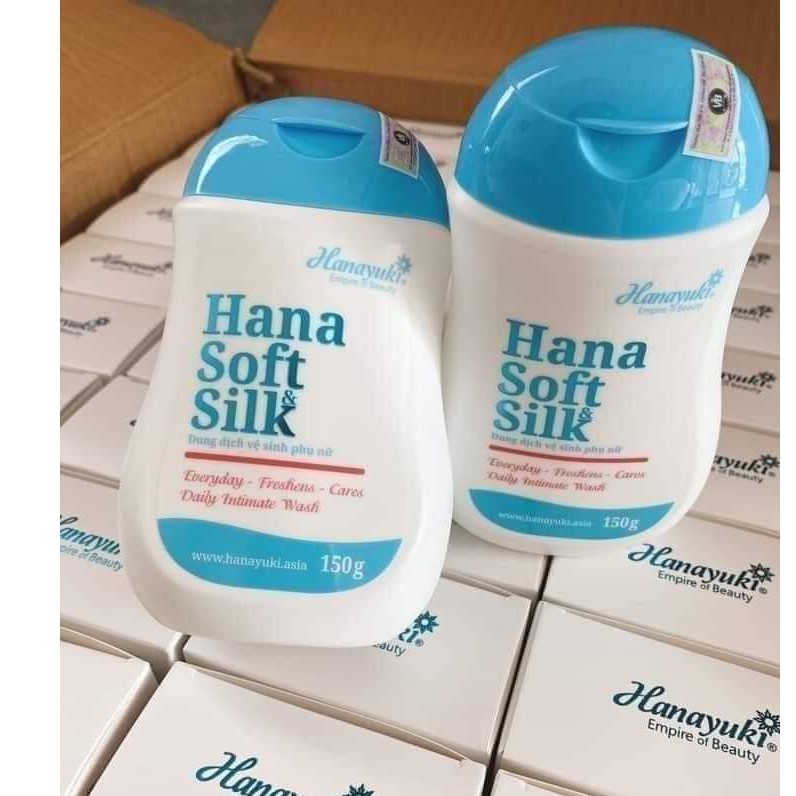 [Chính Hãng] Dung Dịch Vệ Sinh Hanayuki, Vệ Sinh Phụ Nữ Hana Soft &amp; Silk Chai 150g - DTVSHOP