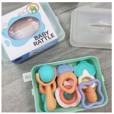 Bộ đồ chơi xúc xắc gặm nướu 10 chi tiết Baby Rattle cho bé, Bộ 10 xúc xắc gặm nướu an toàn Baby Rattle cho bé