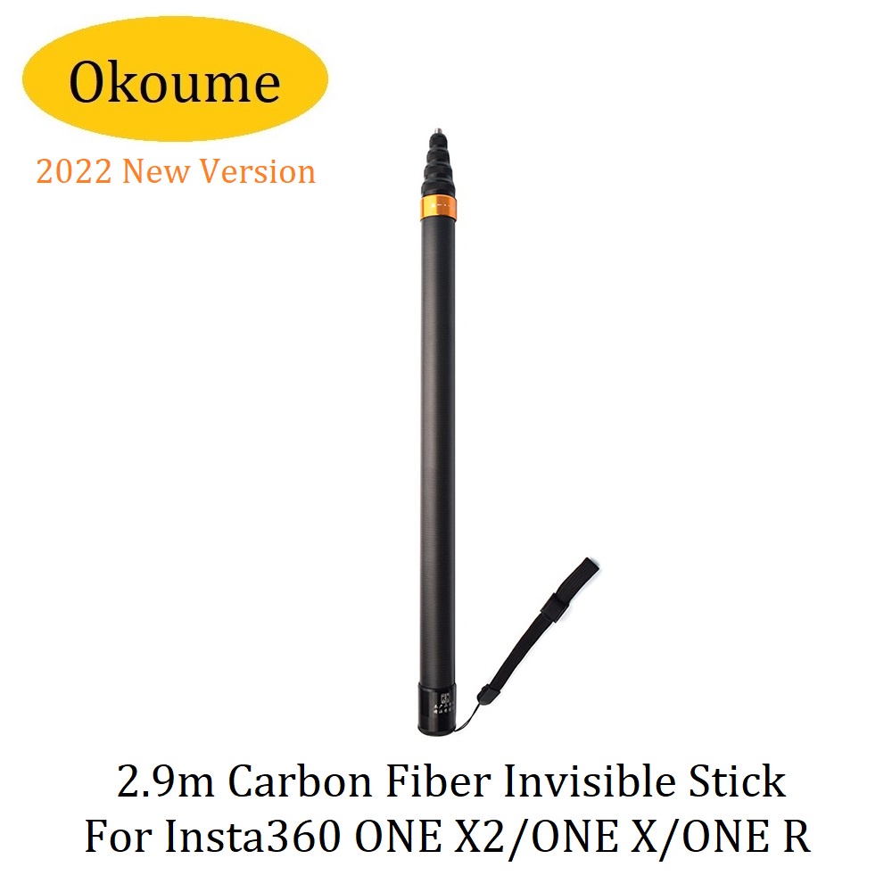 Gậy Selfie 2.9m Bằng Sợi Carbon Cho Insta360 ONE X2 / ONE RS/ONE R / ONE X 290cm GoPro Insta 360
