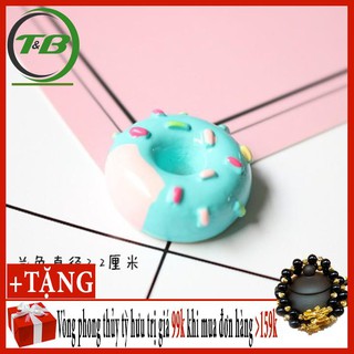 Bánh donut cốm hồng charm slime [Sản Phẩm Mới] .