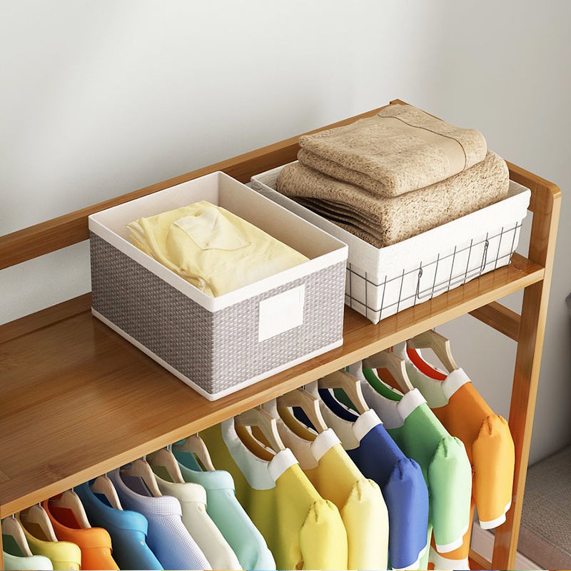 Giá áo sàn -giá treo đồ dọc gia đình nổi bật quần đơn giản bằng gỗ nguyên khối đa chức năng