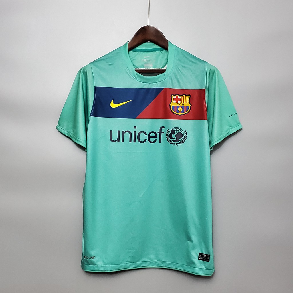 10-11 Bóng đá Barcelona Away Retro Soccer Jersey