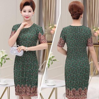 Váy đầm trung niên nữ siêu co dãn hàng Quảng Châu
