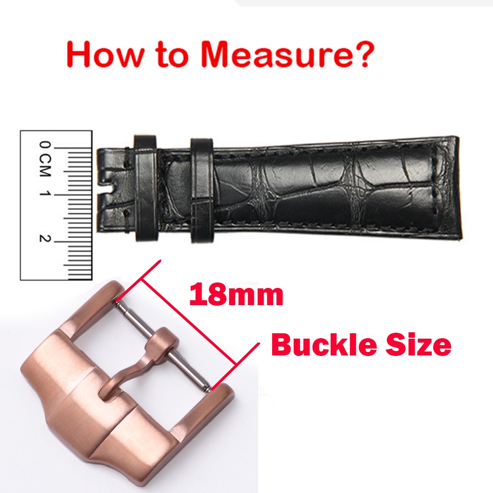 Móc Khóa Dây Đồng Hồ Bằng Thép Không Gỉ 18mm Màu Vàng / Bạc / Vàng Hồng / Đen