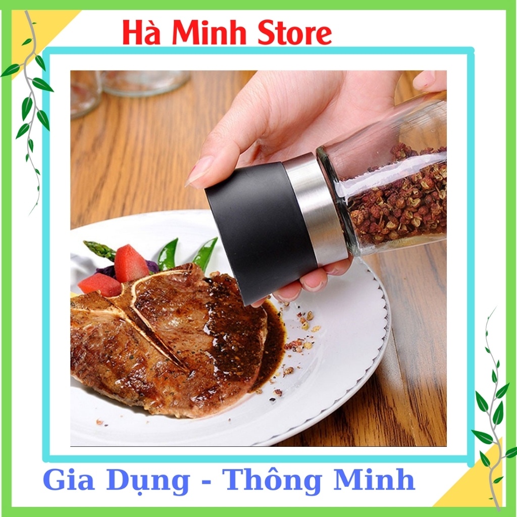 [Giá Sập Sàn] Xay Tiêu Cầm Tay Tiện Dụng Nắp Nhựa Dễ Tháo Lắp - Lọ Xay Tiêu Cầm Tay Tiện Lợi Xay Nhanh Chóng