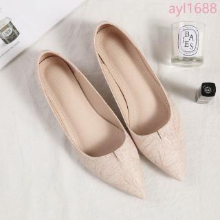 Giày Búp Bê Nữ Mũi Nhọn Size Lớn