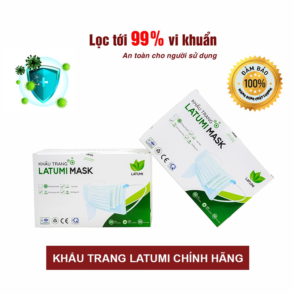 Khẩu Trang Y Tế 4 Lớp Kháng Khuẩn Cao Cấp Hộp 50 Ngăn Giọt Bắn, Bụi, Tia UV Sản Phẩm Đạt Chứng Nhận Y Tế ISO13485, CE | BigBuy360 - bigbuy360.vn
