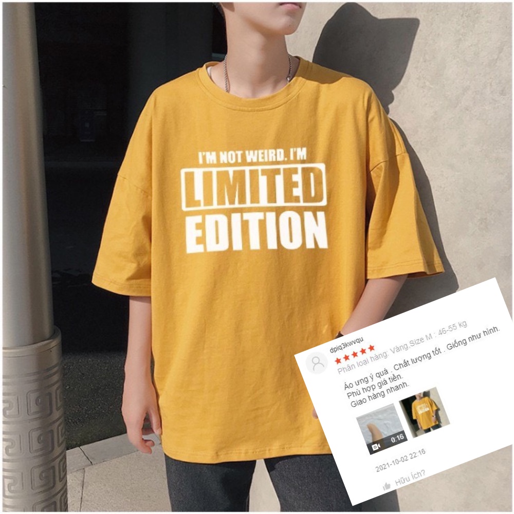 [Áo phông] Áo phông unisex tay lỡ oversize Limited Edition form rộng nam nữ áo thun mùa hè cotton basic chất mềm mát