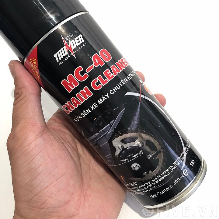 [CÓ VIDEO] Combo vệ sinh sên MC-40 400ml, Bôi trơn dưỡng sên Thunder 400ml và bàn chải sên chuyên nghiệp