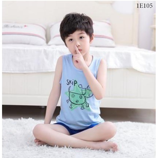 Bộ quần áo ba lỗ cho bé trai bé gái VEMZKIDS 8 mẫu