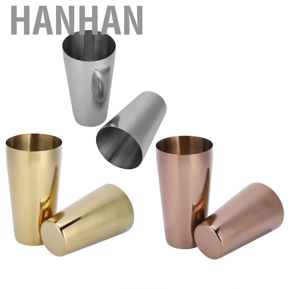 HANHAN 304 Stainless Steel Cocktail Shaker Bottle Set Bartender Bar Accessory Barware Tools