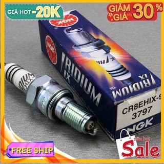 [FREE SHIP giảm 12% đơn 999k] Bugi NGK Iridium CR8EHIX-9 mã3797 cho SH nhập Ý 125 150; CBR 250 400 600 1000 (Iridium, bạ