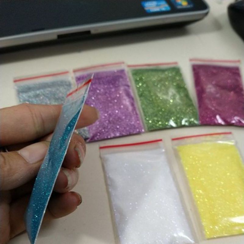 Bột kim tuyến rắc hoa, làm nail
