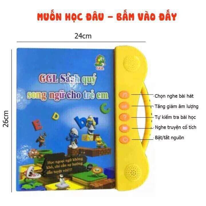 BỘ SÁCH ĐIỆN TỬ SONG NGỮ NHIỀU CHỦ ĐỀ (SÁCH QUÝ SONG NGỮ CÓ GIỌNG NÓI, NHẠC TRẺ EM, TRUYỆN ĐỌC) 🌼🌼🌼