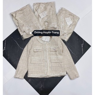 Áo dạ tweed ngọc hàng có sẵn