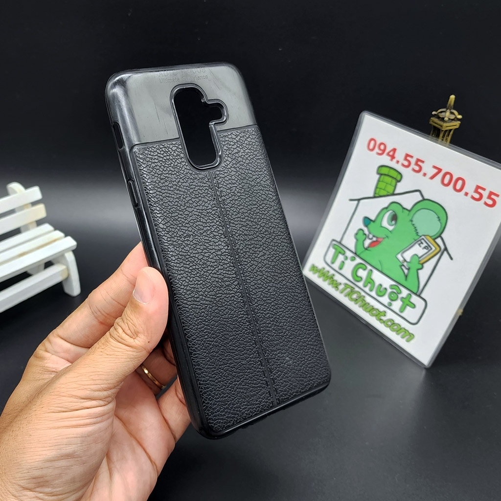 [Ảnh Thật] Ốp Lưng Samsung A6 Plus 2018 Dẻo Sọc Chỉ Vân Giả Da