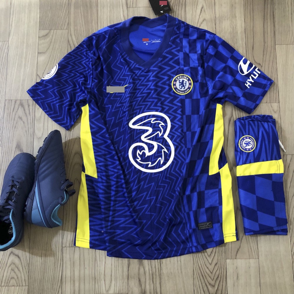 Set Bộ Thể Thao CLB Chelsea Sân Nhà Màu Xanh mùa giải 2021/22 - Vải Thái Chuẩn Áo Đá Banh Thi Đấu