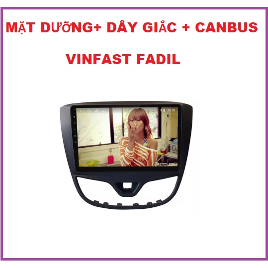 Mặt dưỡng Fadil 9 inch kèm giắc nguồn zin và canbus.Khung dưỡng lắp màn hình cho xe VINFAST FADIL đầu đủ phụ kiện.