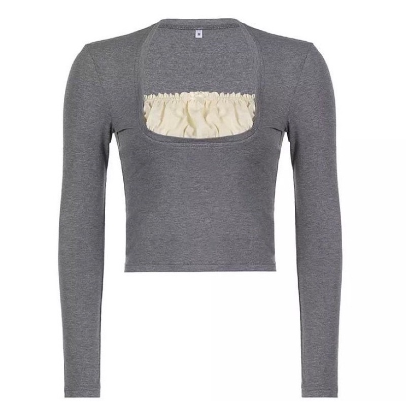 Slim Vintage Top - áo thun ôm dài tay cổ điển