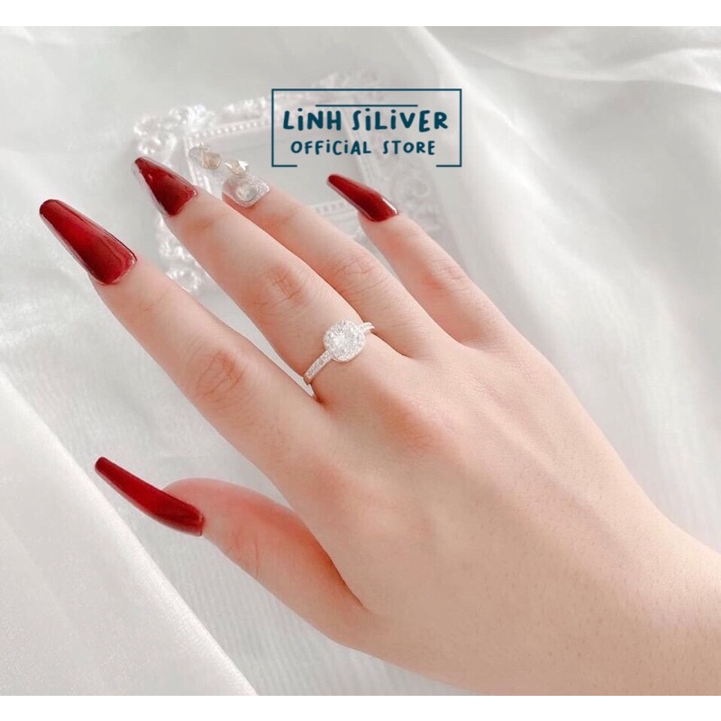 NHẪN ĐÂ VUÔNG BẠC TA CHO BẠN NỮ CỰC XINH