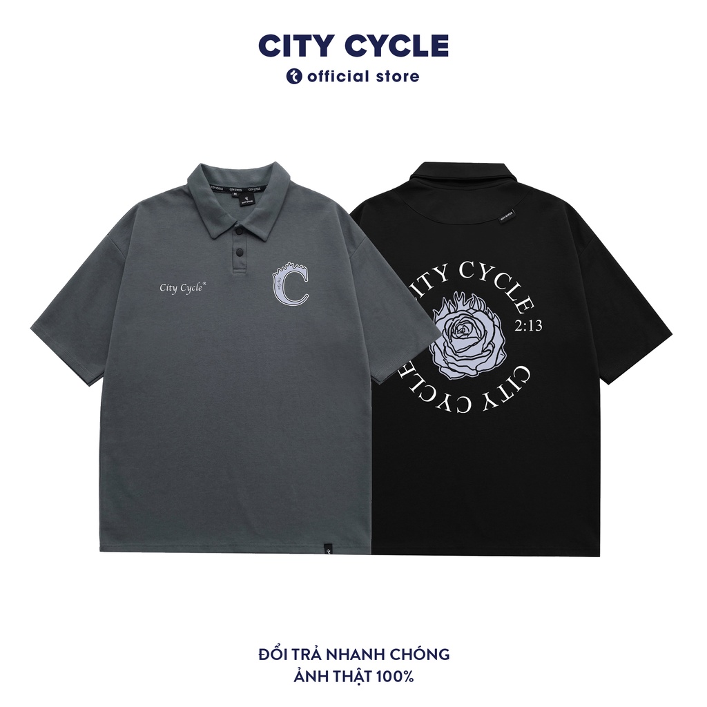 Áo polo local brand ngắn tay Only Roses City Cycle cotton form rộng nam nữ oversize unisex