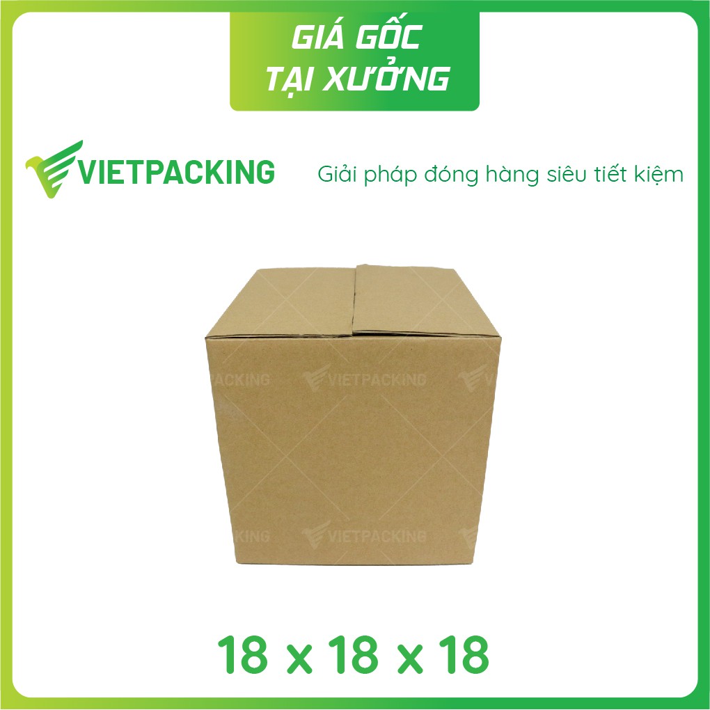 18x18x18 - 50 hộp carton vuông đựng hàng hóa V087