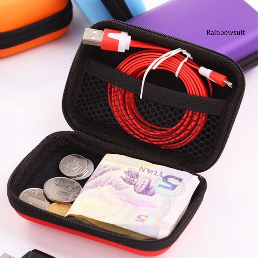 Túi đựng thẻ nhớ/ tai nghe/ ổ đĩa U bằng EVA có khoá kéo nhỏ gọn tiện dụng