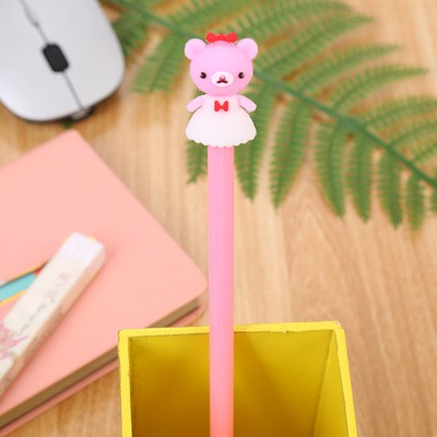 Bút rilakkuma mặc váy D168 bút hoạt hình bút dễ thương bút kute viết gel