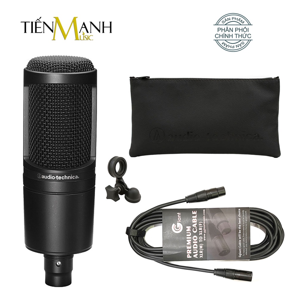 [Tặng Cable, Chính hãng Japan] Micro AT2020 Audio Technica Mic Thu Âm Phòng Studio, Microphone Cardioid AT-2020