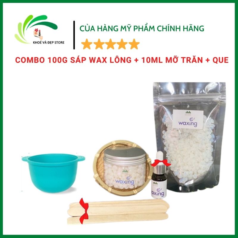 Combo Sáp wax lông Nóng Premier nhập khẩu Siêu Bám Lông cho da nhạy cảm 100g và serum triệt lông tặng que phết