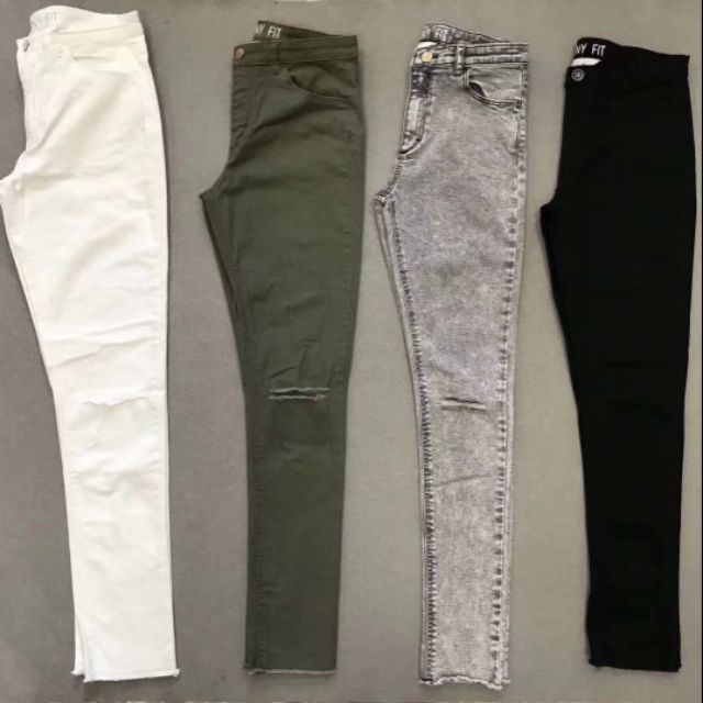 Freeship 99k toàn quốc_,Quần skinny H&M bé gái xuất xịn còn xanh rieu
