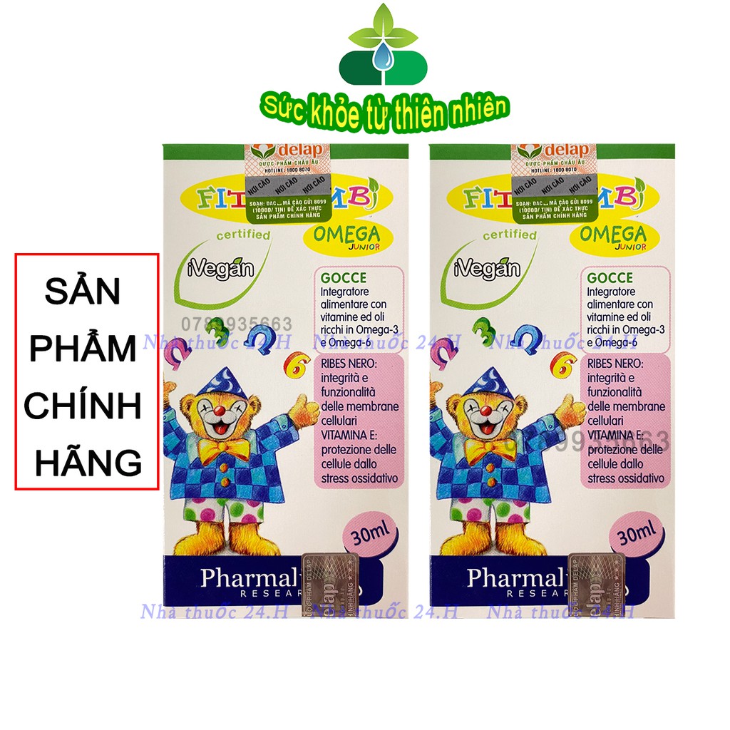 Fitobimbi Omega Junior.Bổ Sung Giúp Phát Triển Trí Não Cho Bé,Tốt Cho Mắt