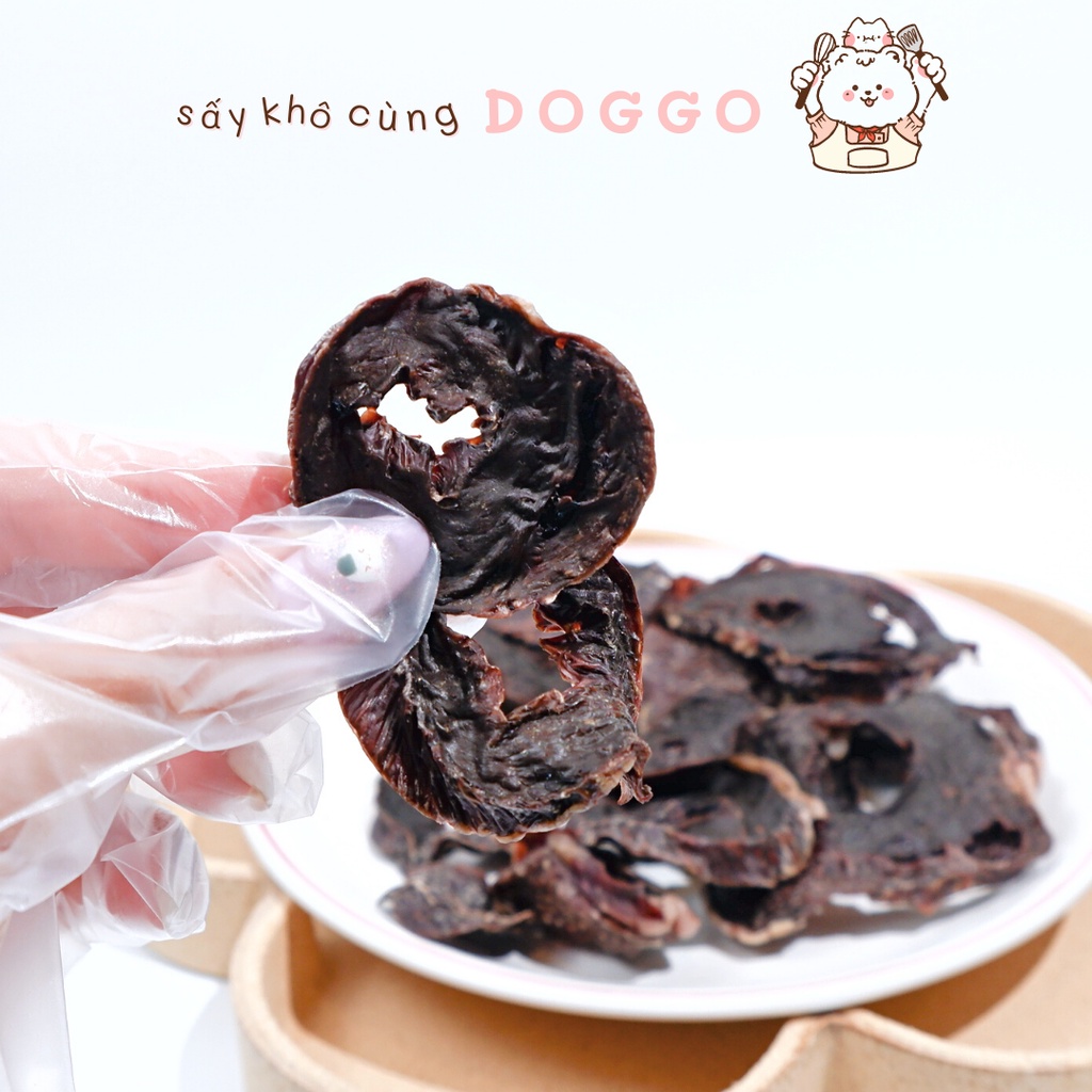 Thức Ăn Vặt Tim Heo Sấy Khô Cho Chó Mèo Homemade Không Chất Bảo Quản 50G DOGGOSTYLE