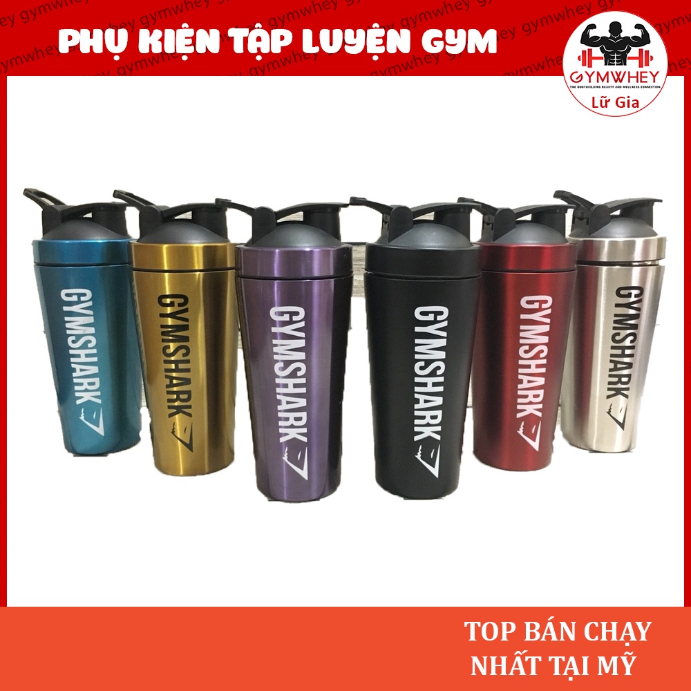 [GIÁ TỐT NHẤT] Bình Lắc Shaker Inox Cao Cấp Một Ngăn Gshark Dung Tích 800ml