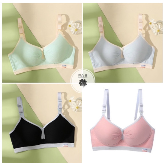 | Áo Lót Bầu Cho Con Bú| Không Gọng| Nâng Ngực| Đệm Vừa Liền Áo| Đẹp Và Sang Trọng| 2 cách mở tiện lợi