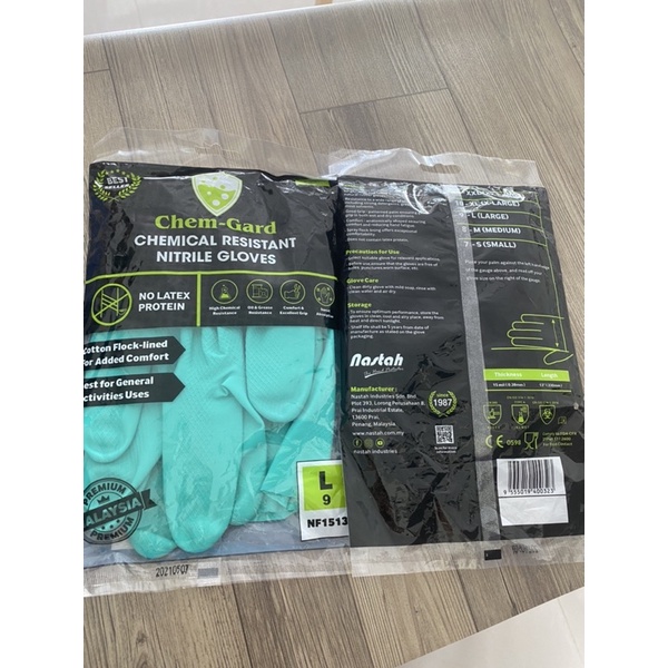 Găng tay cao su Malaysia cao cấp Size L