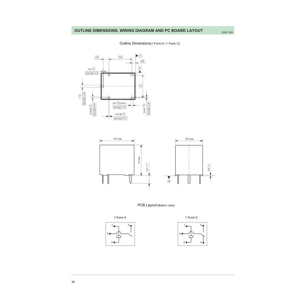 Rơ le chìa khóa thông minh HongFa  HFKH/12-HST(136) dòng điện 35A điện áp cuộn 12VDC loại 1FormA 4 chân