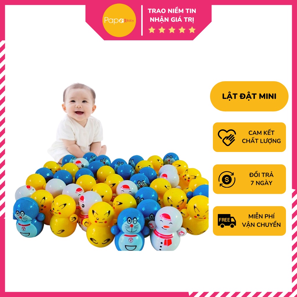 Bé lật đật mini dễ thương squid game, doremon, minion,pikachu,ông già noel,mèo may mắn,hổ năm mới