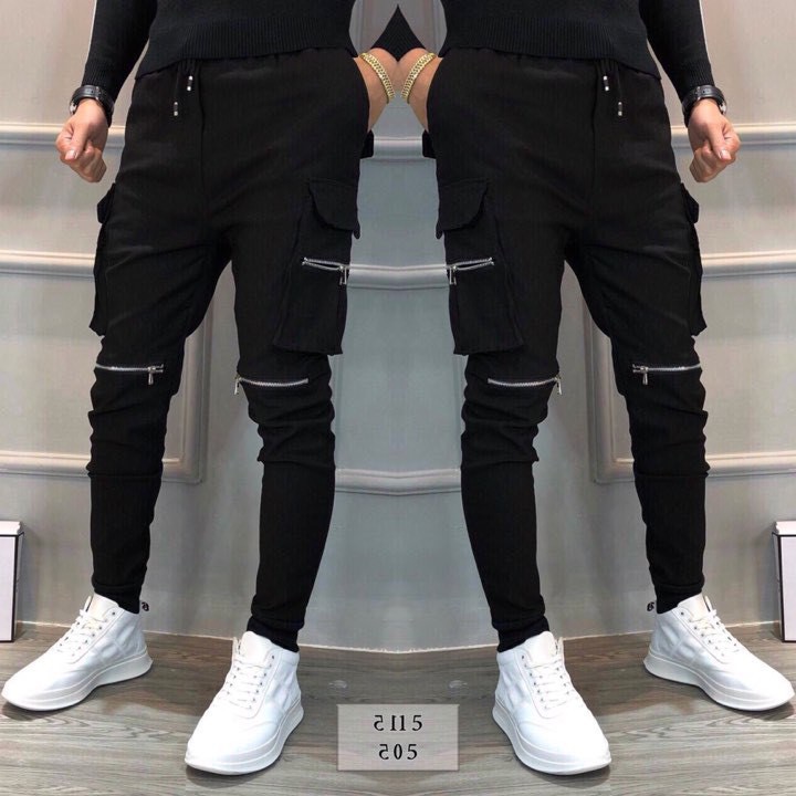 Quần túi hộp nam nữ unisex phối khóa chất kaki co giãn mịn, đẹp, cực chất