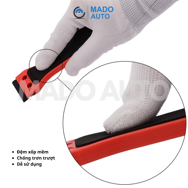 Dụng cụ cạo keo, cạo Decal xe ô tô lưỡi nhựa, chống xước MADO AUTO FD36