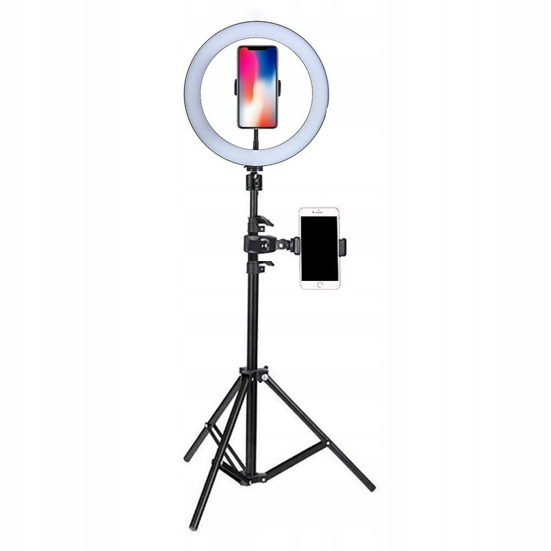 Cây Livestream, Chân Đèn - Đèn 26cm - Kẹp Điện Thoại Dùng Cho Chụp Ảnh, Bán Hàng Make up