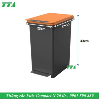 Thùng rác Fitis nhựa đạp chân compact PPL1-905