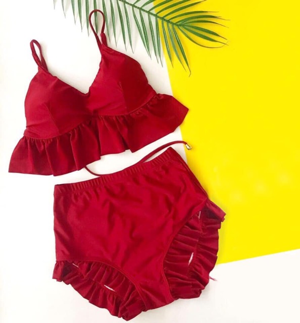 Bikini hai mảnh đỏ nữ tính mặc đi biển | BigBuy360 - bigbuy360.vn