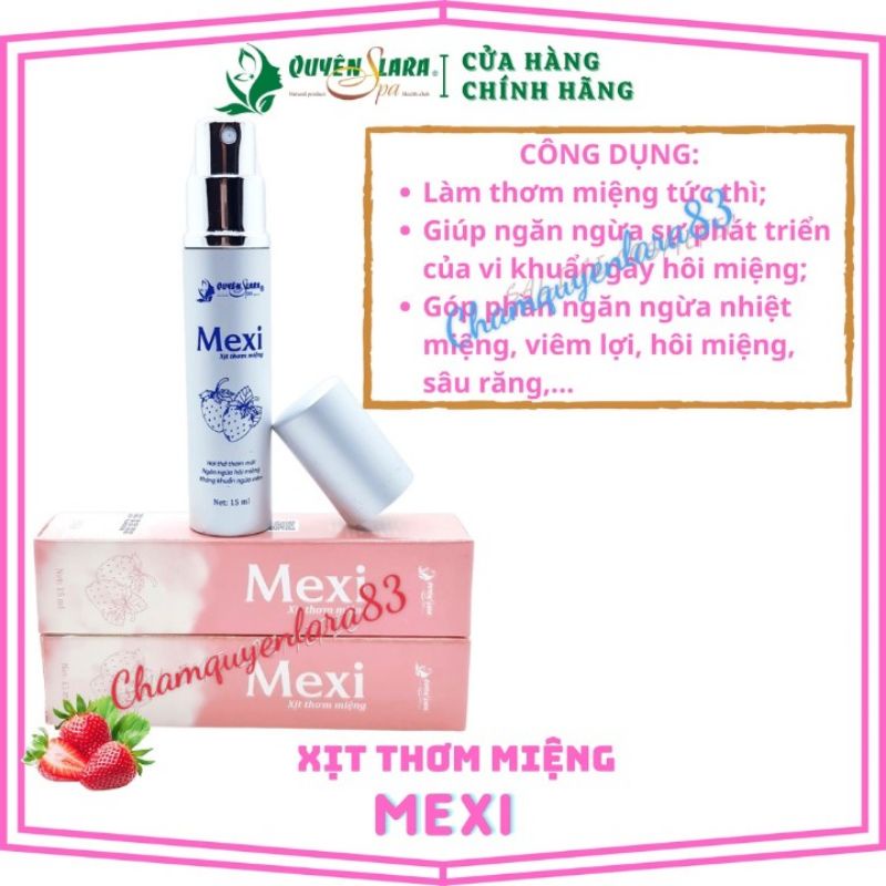 [chính hãng] xịt thơm miệng  Quyên lara 15ml Vị dâu