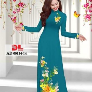 Vải áo dài in 3D trên lụa tằm