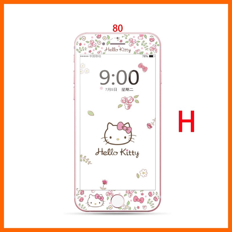 [Monika Shop] Kính cường lực iPhone 6plus 6splus hoạ tiết Hello Kitty xinh xắn bảo vệ