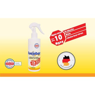 Dung dịch khử trùng bề mặt Bacoban nhập khẩu từ Đức - chai xịt 330ml