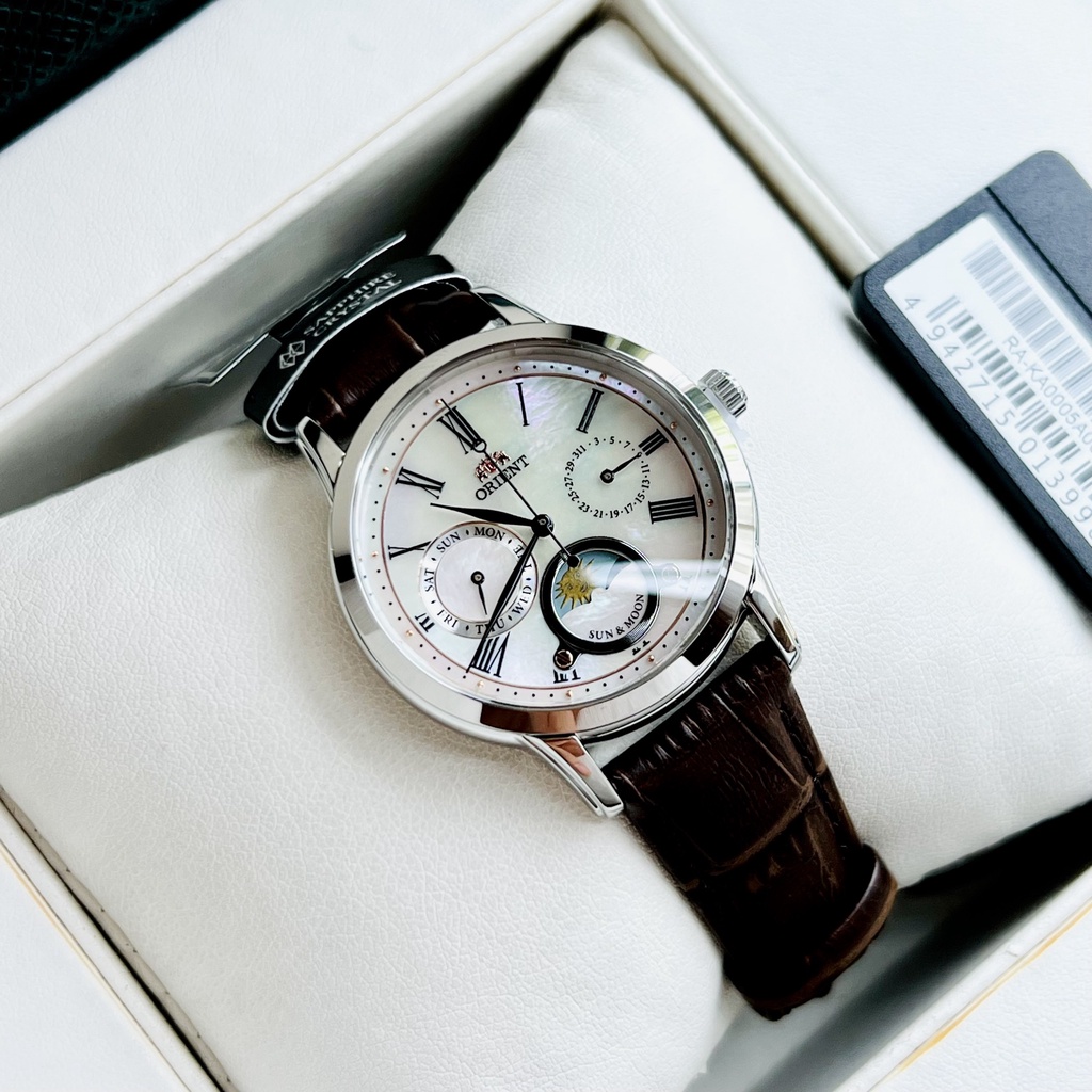 Đồng hồ nữ  Orient Sun Moon RA-KA0005A10B mặt khảm trai chính hãng tại 1959watch